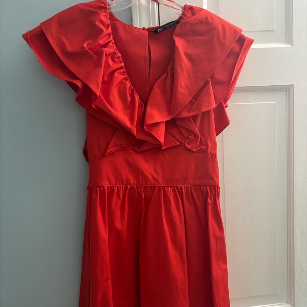 Red Ruffled Zara Mini Dress